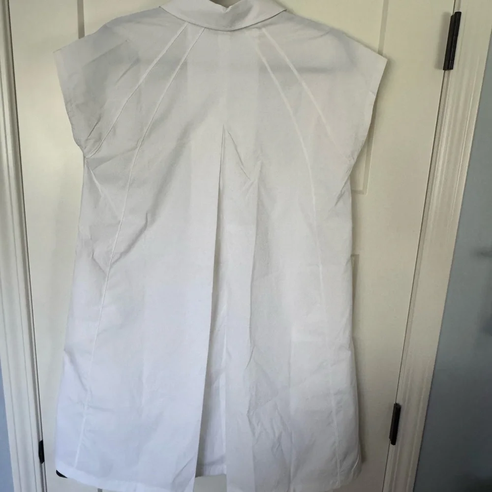 ATHLETA Performance Poplin Dress Small White #601542 Has Pockets - Picture 3 of 5